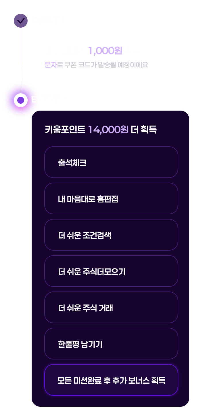 네이버페이 1,000원 획득, 키움포인트 14,000원 더 획득