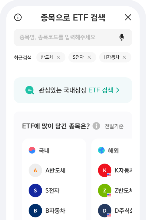종목으로 ETF 검색